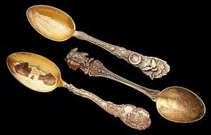 From top to bottom: Steward, Alaska spoon, Royal Gorge spoon, Gate Way Garden of the Gods spoon