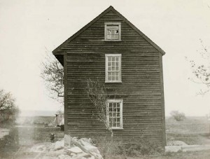 Remains of the front section of the Baker house. Front of house is facing right. Photo by Rufus Baker, circa 1898 (P06108).