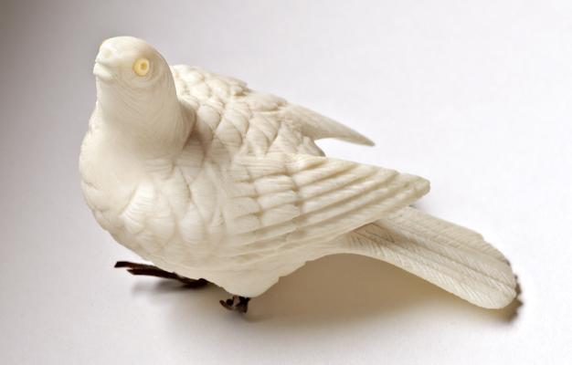 An Ivory Pigeon for Eddy’s “Bright Bearer of Messages”