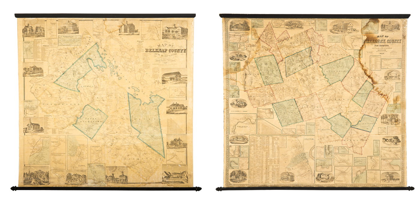 Map Of Merrimack County Nh Maps Of Belknap And Merrimack Counties, New Hampshire - Mary Baker Eddy  Library