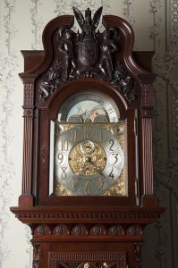 The grandfather clock at Eddy’s home in Chestnut Hill, Massachusetts, circa November 1908 - December 1910, P05766, ©The Mary Baker Eddy Collection