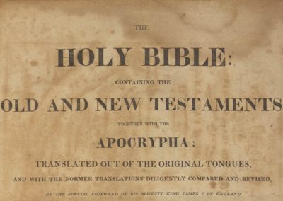 The Holy Bible: Containing the Old and New Testaments together with the Apocrypha. Embellished with eleven maps and historical engravings.