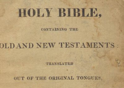 The Holy Bible: containing the Old and New Testaments: translated out of the original tongues, and with the former translations diligently compared and revised.