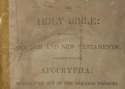 The Holy Bible, containing the Old and New Testaments together with the Apocrypha: translated out of the original tongues, and with the former translations diligently compared and revised.