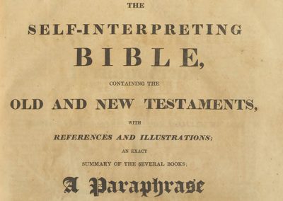 The self-interpreting Bible, containing the Old and New Testaments, with references and illustrations; an exact summary of the several books; a paraphrase on the most obscure or important parts; an analysis of the contents of each chapter; to which are annexed an extensive introduction, explanatory notes, evangelical reflections, &c.