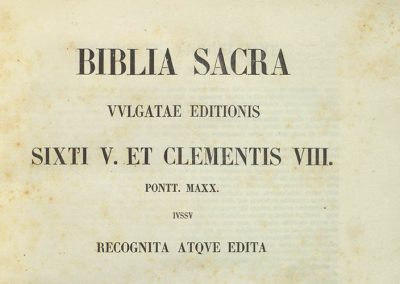 Biblia sacra vvlgatae editionis Sixti V. et Clementis VIII. pontt. maxx. ivssv recognita atqve edita.