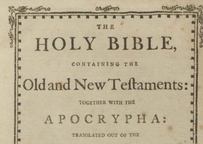 The Old and New Testament, together with the Apocrypha: translated out of the original Hebrew, and with the former translations diligently compared and revised. Done by the special command of His Majesty King James I of England.