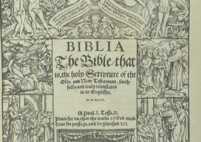 The Holy Scriptures, faithfully and truly translated by Miles Coverdale, Bishop of Exeter, 1535. Reprinted from the copy in the library of His Royal Highness the Duke of Sussex.