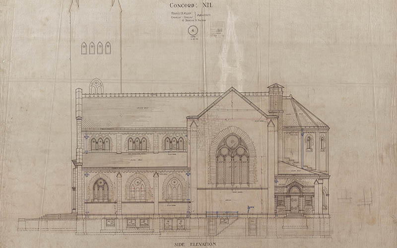 Plan 6, Francis R. Allen and Charles Collens, Architectural plans of First Church of Christ, Scientist, Concord, NH, 1903, Church Archives, Box 533716, Folder 327930.