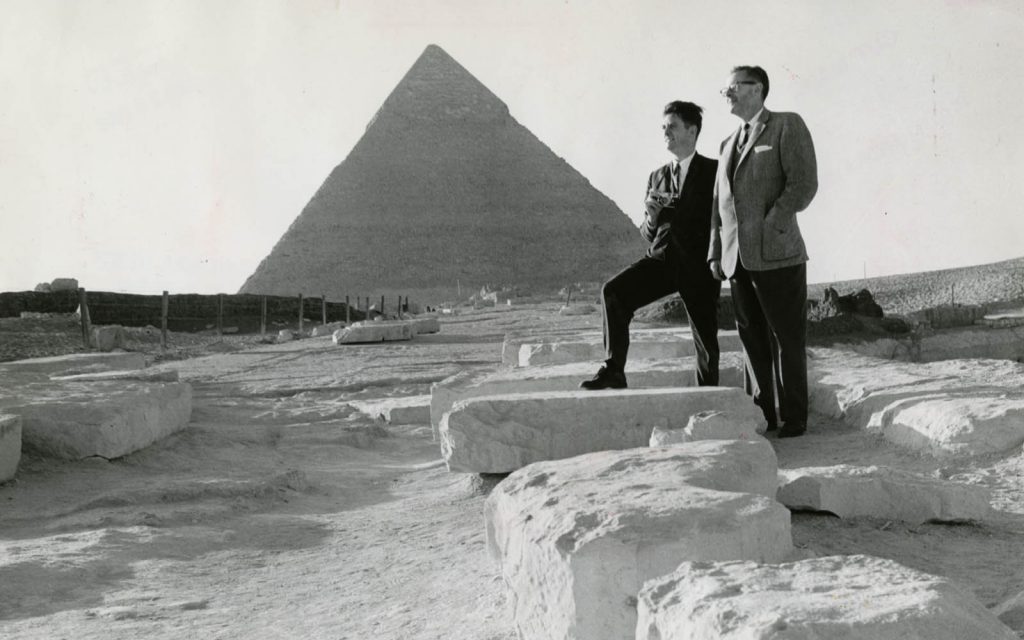 Gordon Converse (Left) and William H. Stringer in Egypt during their tour of 1958.