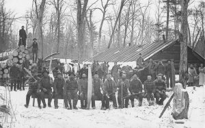 Photograph of lumberjacks in Wisconsin, c. 1890s, Courtesy of Chippewa Valley Museum.