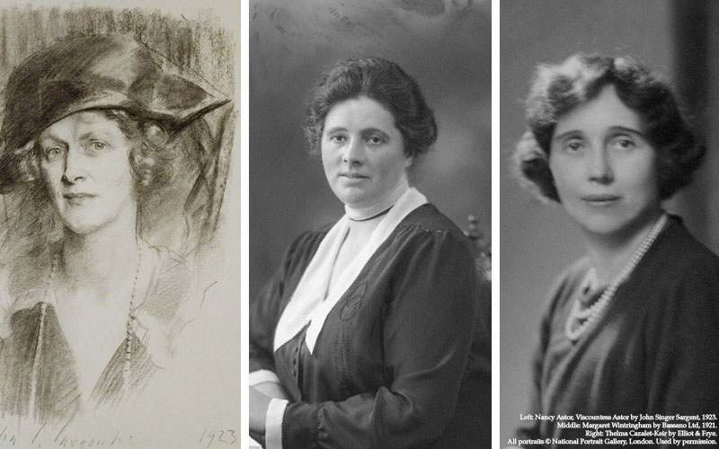 Nancy Astor, Margaret Wintringham, Thelma Cazalet-Keir