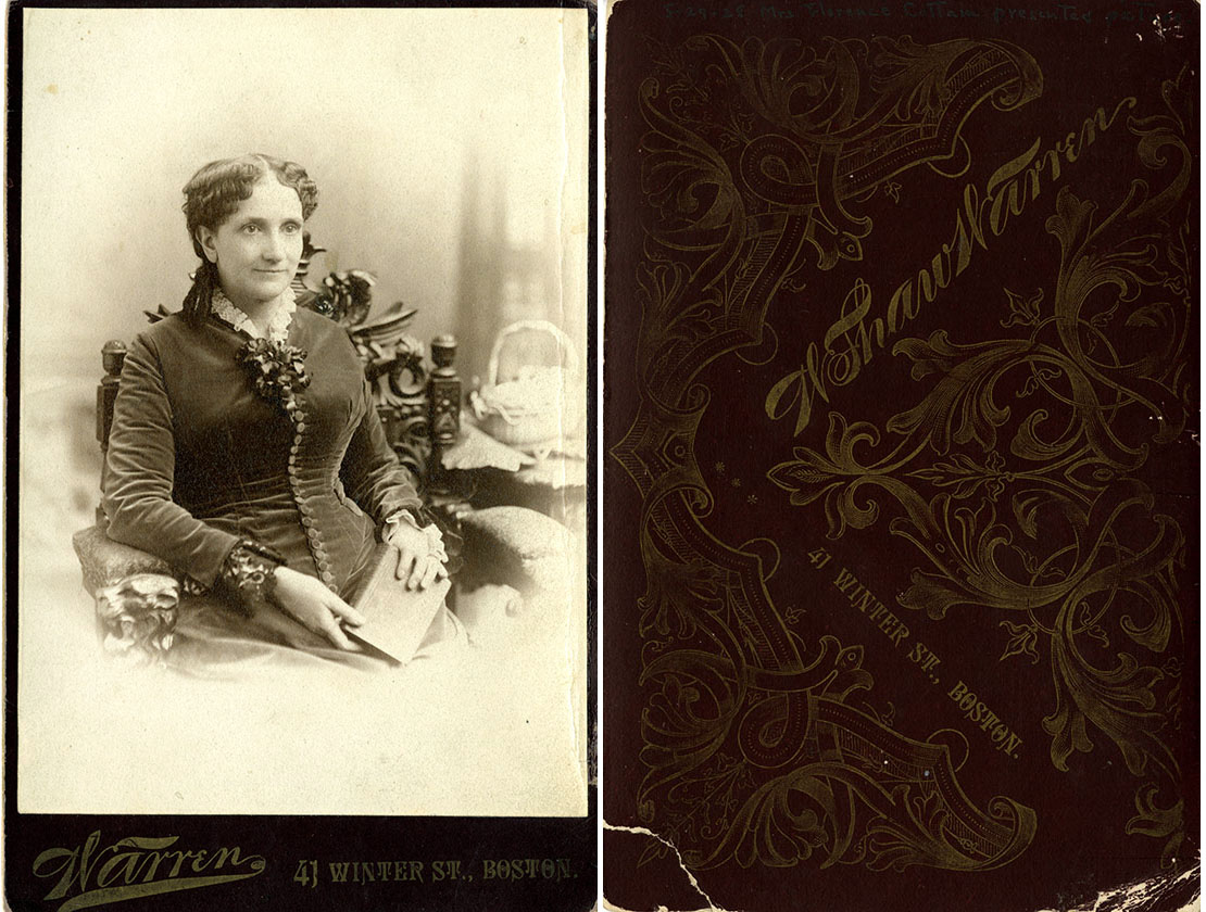 Cabinet Card with dark cover