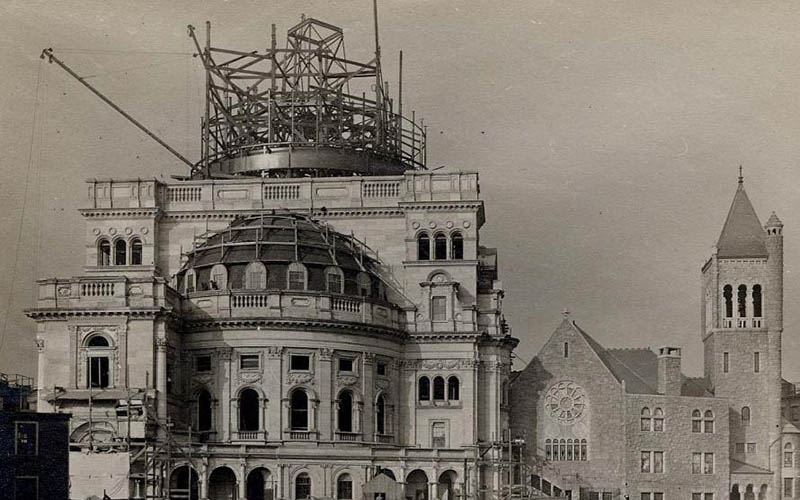 Construction of The Mother Church Extension in 1905