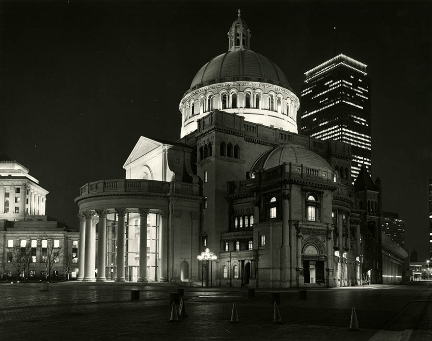 The Mother Church at night