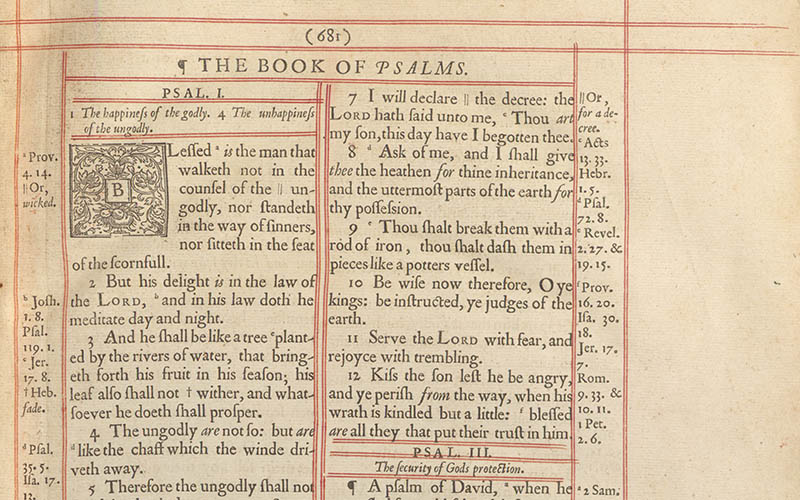 The Holy Bible Containing the Bookes of the Old & New Testament. Part II Psalms – Macabees.