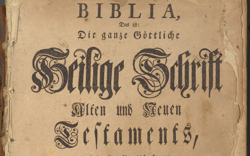 Biblia, das ist die ganze Gottliche Heilige Schrift Alten und Neuen Testaments, nach der Deutschen Uebersetzung D. Martin Luthers; mit jedes Capitels furzen summarien, auch beygefügten vielen und richtigen Parallelen: nebst einem Anhang des dritten und vierten Buchs Esra, und des dritten Buchs der Maccabaer