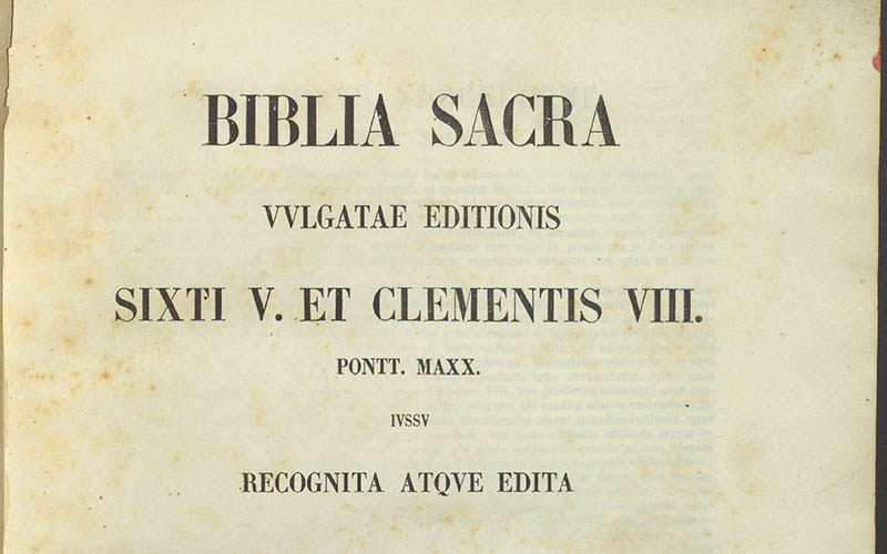 Biblia sacra vvlgatae editionis Sixti V. et Clementis VIII. pontt. maxx. ivssv recognita atqve edita.
