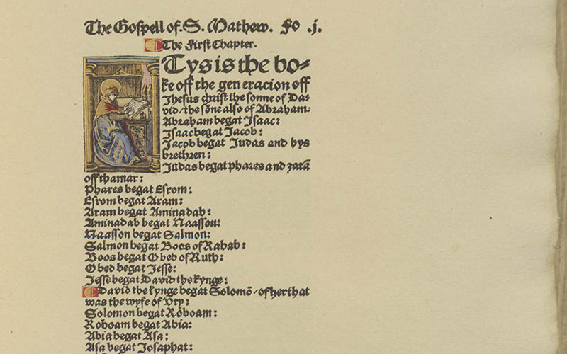 The first New Testament printed in the English language (1525 or 1526). translated from Greek by Wm. Tyndale, reproduced in facsimile with an introduction by Francis Fry, FSA.