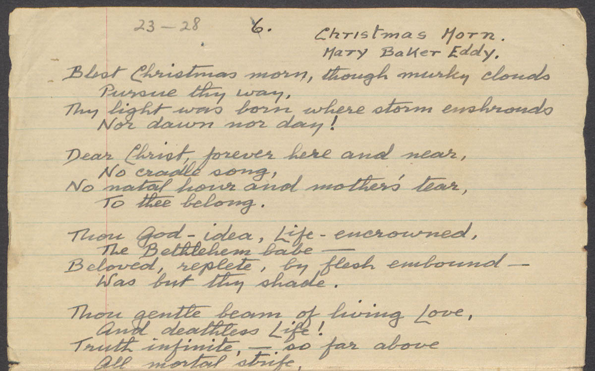 Copied hymn: “Christmas Morn”