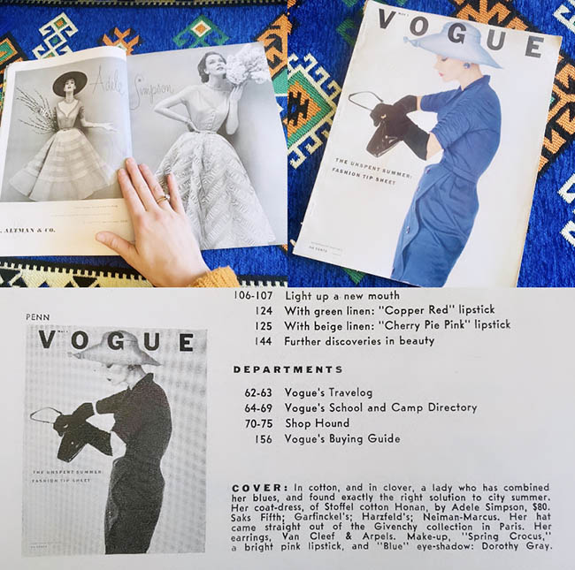 Images in Vogue magazine, May 1, 1952