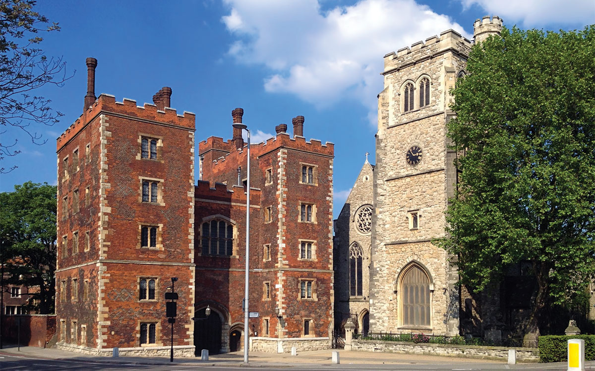 Lambeth Palace, the residence of the Archbishop of Canterbury