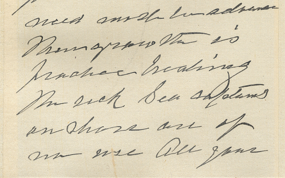 Scan of a letter written by Mary Baker Eddy