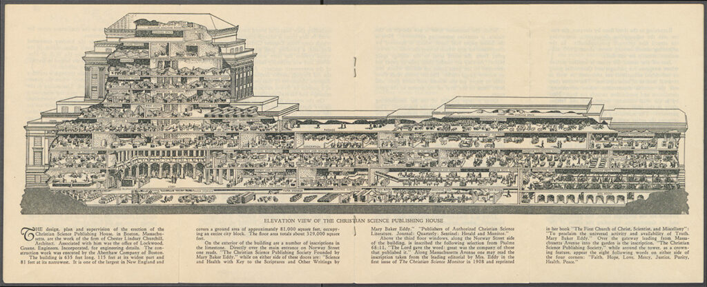 Interior of pamphlet titled 