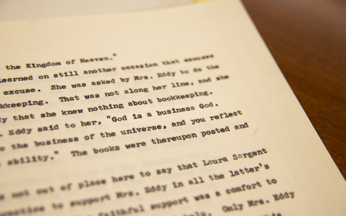 Photo: Typewritten document of 