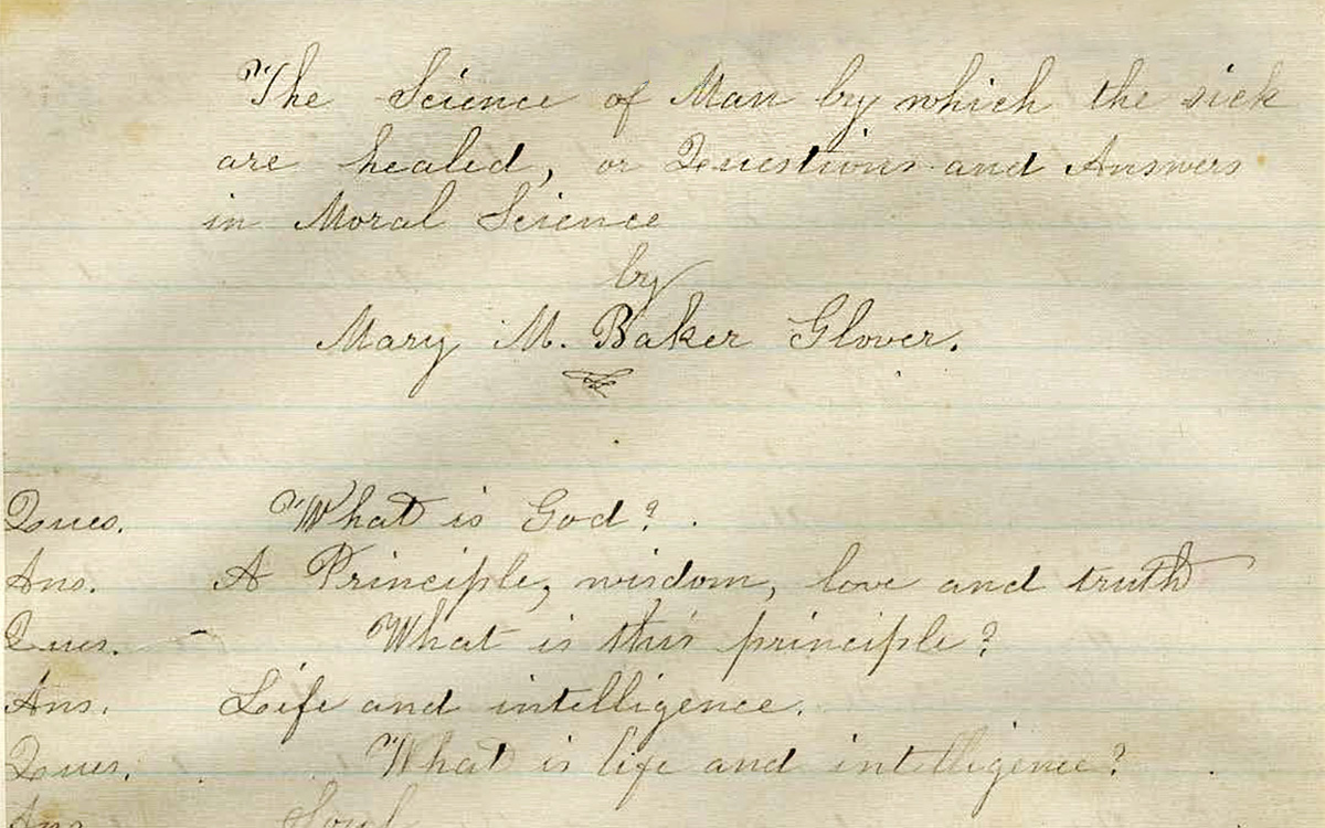 Leather bound Science and Health laid on a table